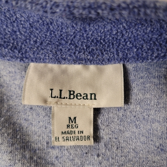 L.L. Bean Fleece Purple Quarter Zip Sweater sz M 247229 - Picture 4 of 10